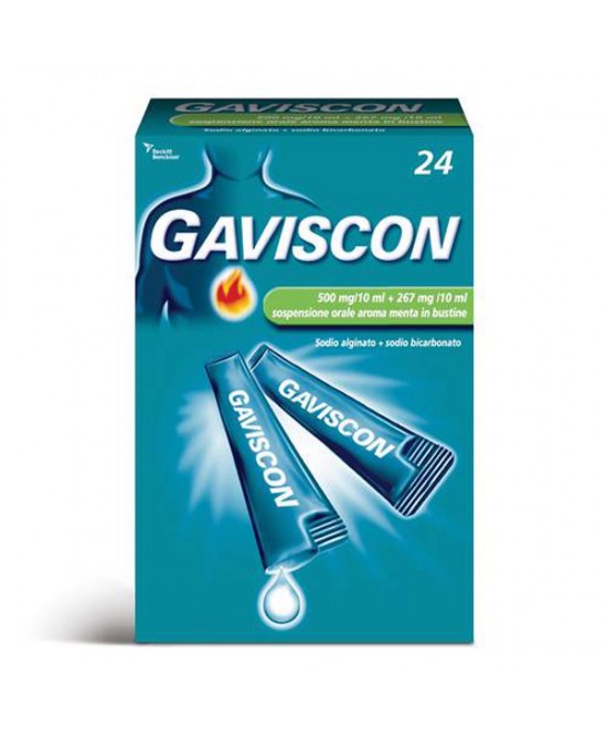 GAVISCON*24BUST 500+267MG/10ML - Gruppofarmastore.it