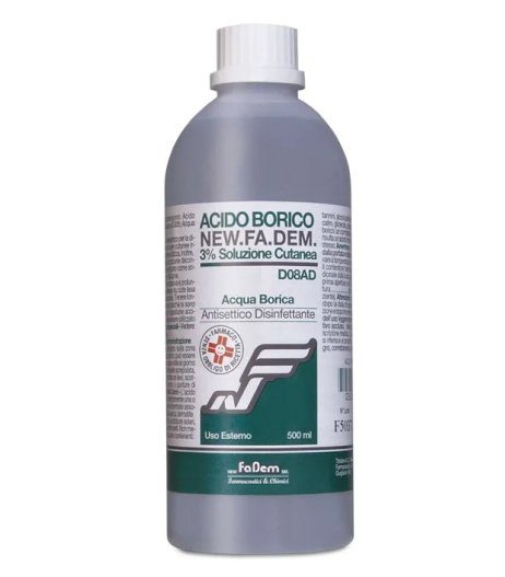 ACIDO BORICO NEW F*3% FL 500ML - Gruppofarmastore.it