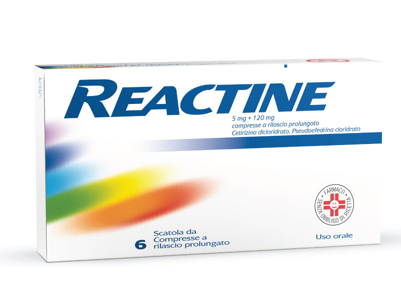 REACTINE*6CPR 5MG+120MG RP - Gruppofarmastore.it