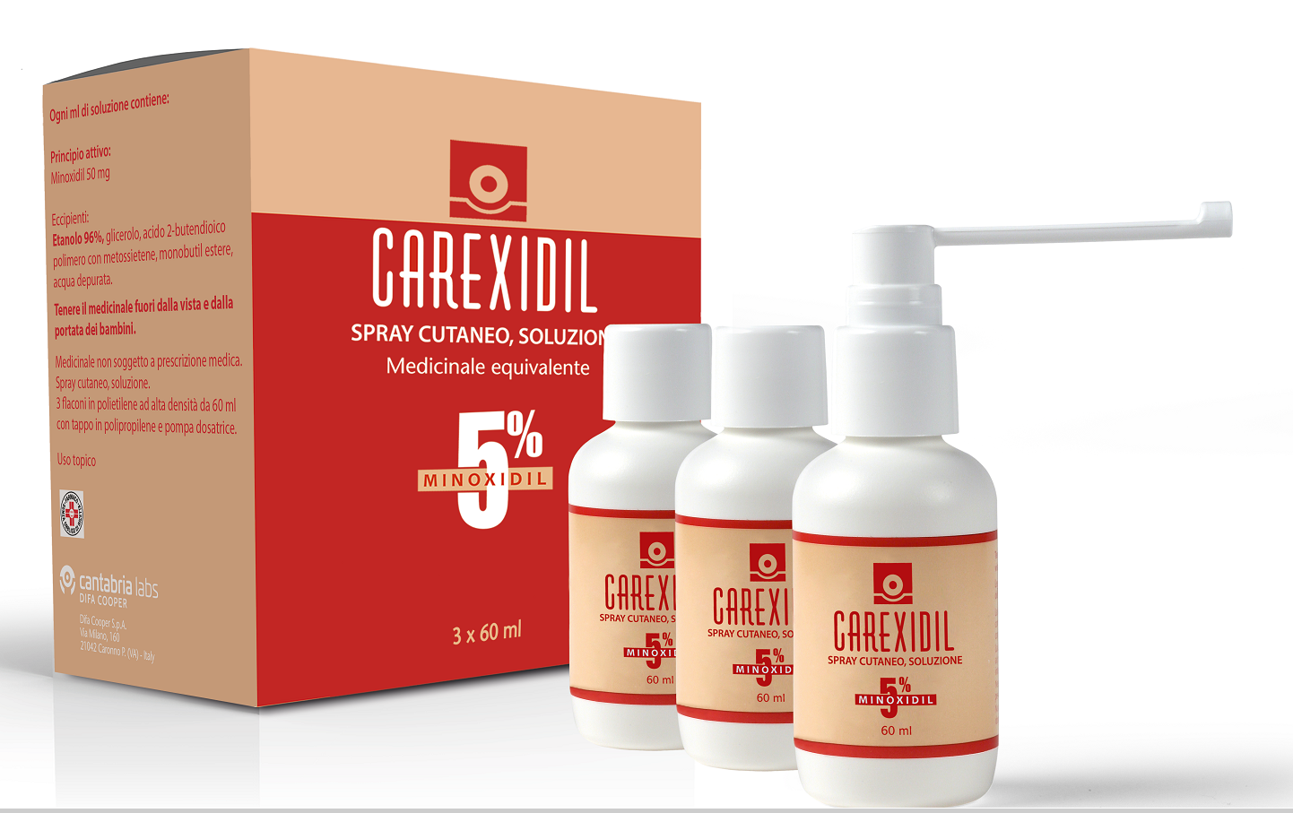 CAREXIDIL*3FL SOLUZ CUT 60ML5% - Gruppofarmastore.it