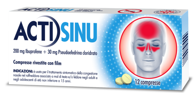 ACTISINU*12CPR 200MG+30MG - Gruppofarmastore.it