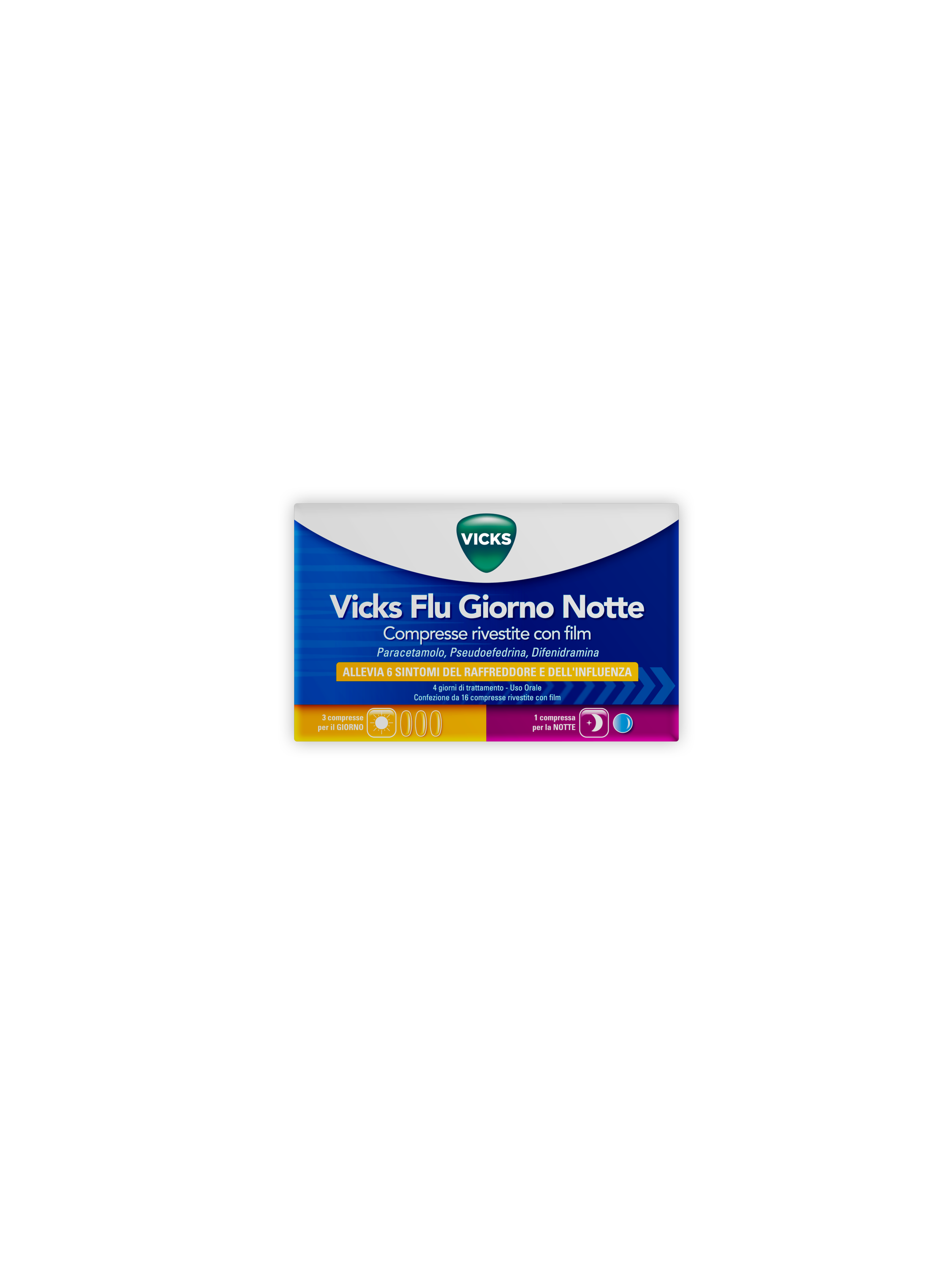 VICKS FLU GIORNO NOTTE*12+4CPR - Gruppofarmastore.it