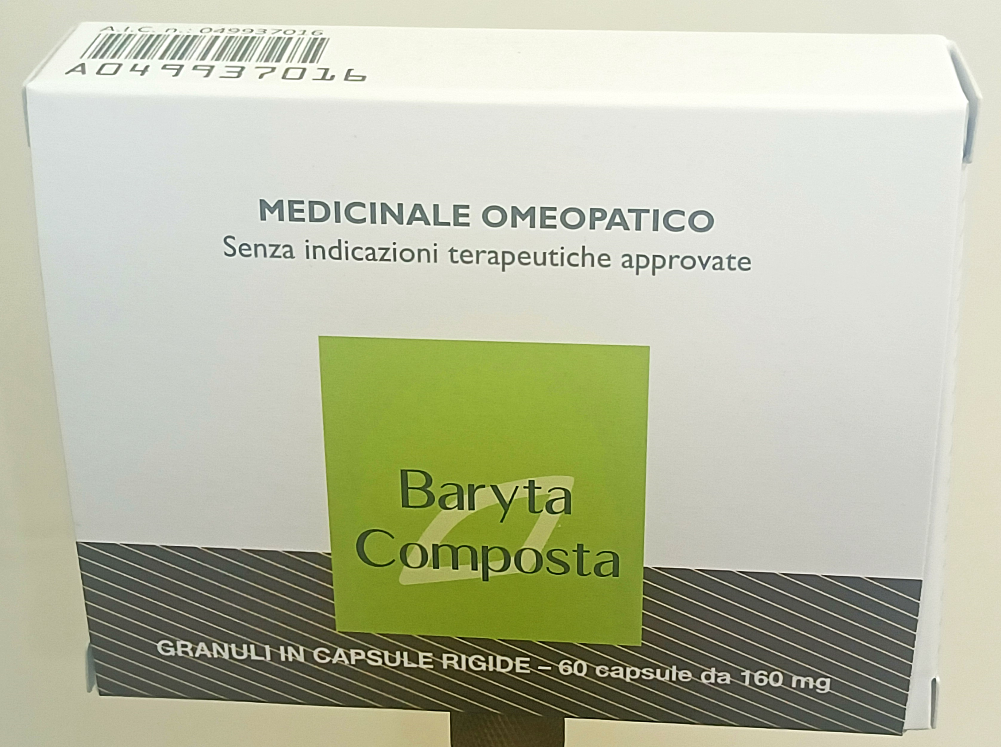 BARYTA COMPOSTA*60CPS 160MG - Gruppofarmastore.it