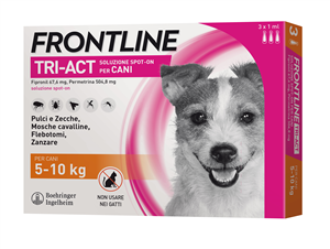 FRONTLINE TRI-ACT*3PIP 5-10KG - Gruppofarmastore.it