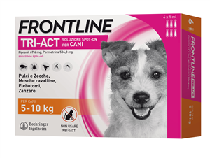 FRONTLINE TRI-ACT*6PIP 5-10KG - Gruppofarmastore.it