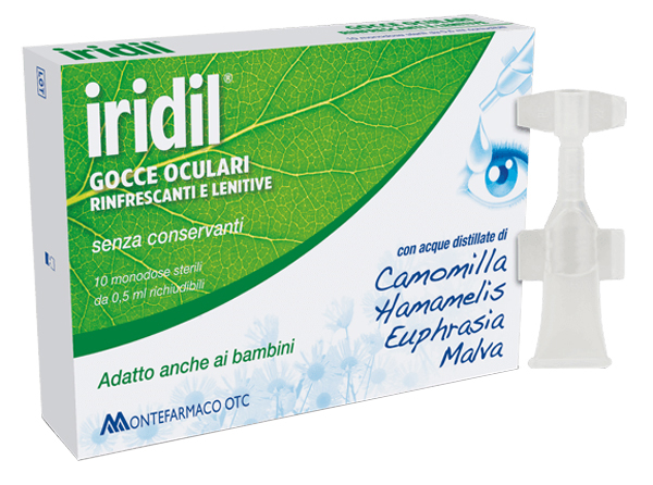GOCCE OCULARI IRIDIL 10 AMPOLLE MONODOSE RICHIUDIBILI 0,5 ML - Gruppofarmastore.it