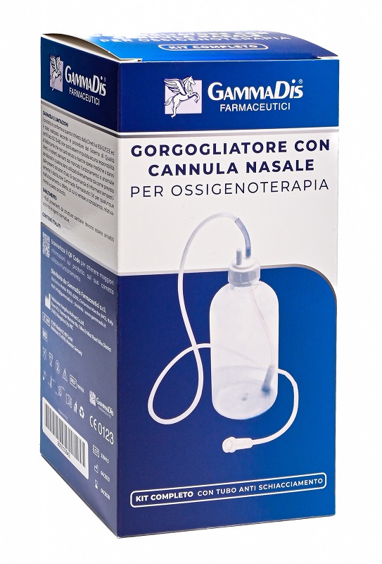 GORGOGLIATORE PER OSSIGENOTERAPIA CON OCCHIALE + CANNULA NASALE - Gruppofarmastore.it