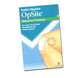 MEDICAZIONE POST OPERATORIA ADESIVA STERILE IN POLIURETANO SEMI PERMEABILE TRASPARENTE CON TAMPONE A BASSA ADERENZA OPSITE POST OP 6,5X5CM 5 PEZZI - Gruppofarmastore.it