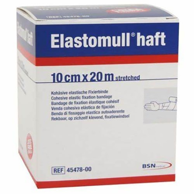 BENDA ELASTICA AUTOADESIVA ELASTOMULL HAFT COMPRESSIONE FORTE CM 10X20 M - Gruppofarmastore.it