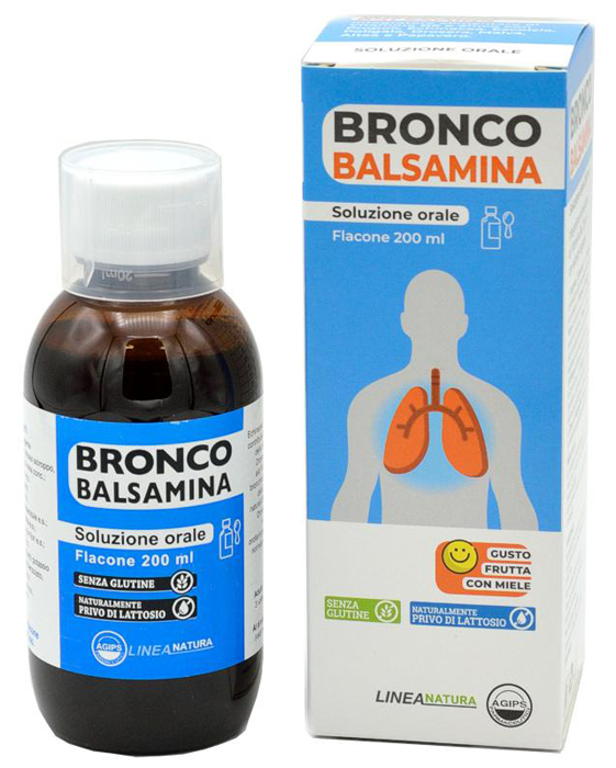 BRONCOBALSAMINA SOLUZIONE ORALE 200 ML GUSTO FRUTTA CON MIELE - Gruppofarmastore.it