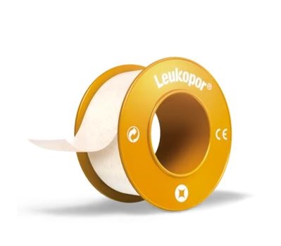 CEROTTO IN ROCCHETTO LEUKOPOR IPOALLERGENICO TESSUTO NON TESSUTO BIANCO 2,5X920 CM CON DISPENSER - Gruppofarmastore.it