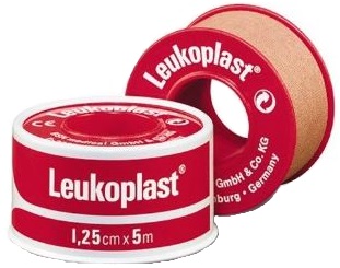 CEROTTO CHIRURGICO PER FISSAGGIO MEDICAZIONI IN ROCCHETTO LEUKOPLAST SUPPORTO VISCOSA COLOR PELLE MASSA ADESIVA CAUCCIU' OSSIDO DI ZINCO 1,25X500CM MUTUABILE - Gruppofarmastore.it