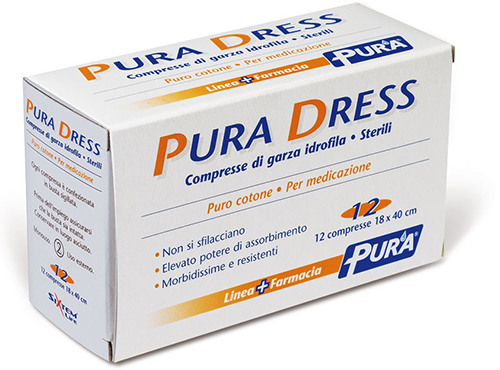 GARZA IDROFILA PURA DRESS 18X40CM 12 PEZZI - Gruppofarmastore.it