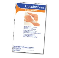 MEDICAZIONE CUTIPLAST STERIL ADESIVA SUPPORTO IN TNT ADESIVO POLIACRILATO IPOLLERGENICO TAMPONE NON ADERENTE 15X38 CM 5 PEZZI - Gruppofarmastore.it