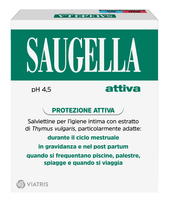 SAUGELLA ATTIVA SALVIETTINE DETERGENTI 10 BUSTINE - Gruppofarmastore.it