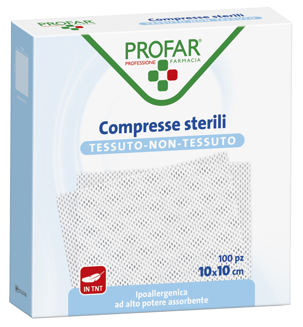 COMPRESSE IN TESSUTO NON TESSUTO 10 X 10 CM 100 PEZZI PROFAR - Gruppofarmastore.it