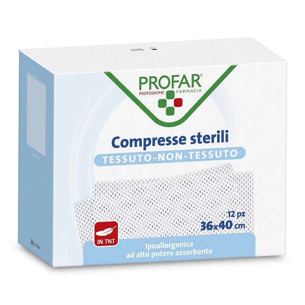 GARZA COMPRESSA TESSUTO NON TESSUTO 36X40 CM PROFAR - Gruppofarmastore.it