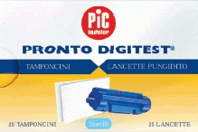 LANCETTE PUNGIDITO PIC DIGITEST GAUGE 28 25 PEZZI + 25 TAMPONCINI ASSORBENTI - Gruppofarmastore.it