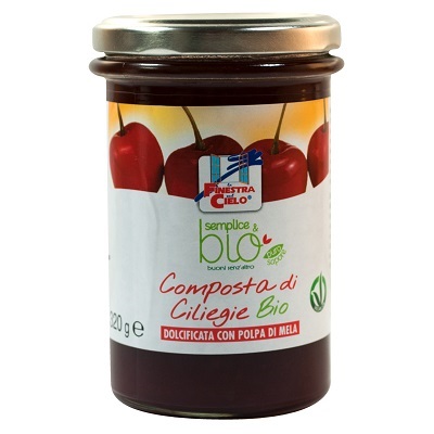 COMPOSTA DI CILIEGIE CON POLPA DI MELA BIO 320 G - Gruppofarmastore.it