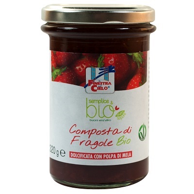 COMPOSTA DI FRAGOLE CON POLPA DI MELA BIO 320 G - Gruppofarmastore.it