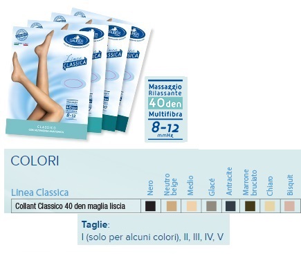 SAUBER COLLANT 40 DENARI MAGLIA LISCIA NEUTRO BEIGE 1 LINEA CLASSICA - Gruppofarmastore.it