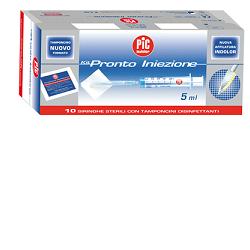ASTUCCIO PIC PRONTO INIEZIONE CON 10 SIRINGHE STERILI MONOUSO APIROGENE ED ATOSSICHE CON AGO 14 ULTRAFINE 5ML - Gruppofarmastore.it