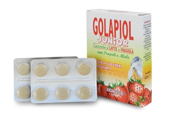 GOLAPIOL JUNIOR LATTE FRAGOLA 24 COMPRESSE - Gruppofarmastore.it