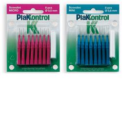 PLAKKONTROL SCOVOLINO MICRO 0,5 MM 8 PEZZI + MANICO - Gruppofarmastore.it