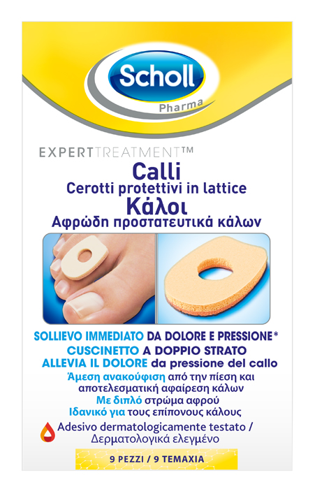 CEROTTO PROTETTIVO PER CALLI SCHOLL IN LATTICE 9 PEZZI - Gruppofarmastore.it