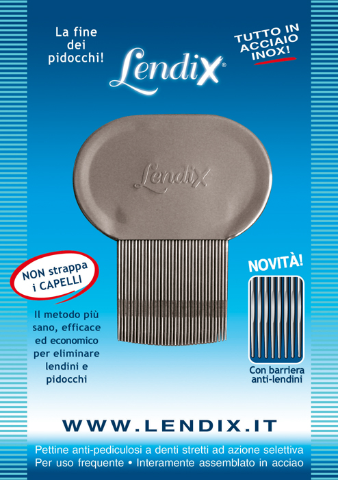 LENDIX PETTINE PREMIUM ANTIPIDOCCHI IN ACCIAIO - Gruppofarmastore.it