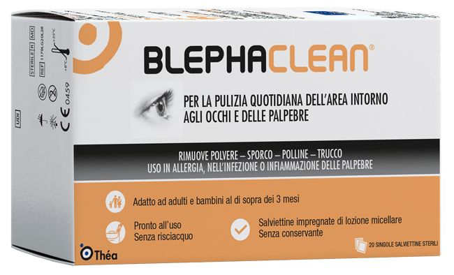 BLEPHACLEAN GARZE OCULARI STERILI A BASE DI ACIDO IALURONICO 20 PEZZI - Gruppofarmastore.it