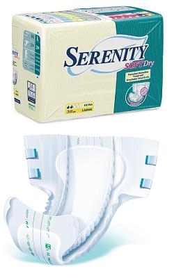 PANNOLONE PER INCONTINENZA SERENITY SOFTDRY FORMATO SUPER T AGLIA LARGE 30 PEZZI - Gruppofarmastore.it