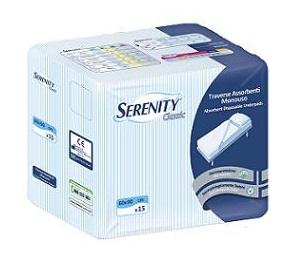 TRAVERSA SALVAMATERASSO PER INCONTINENZA SERENITY CLASSIC RIMBOCCABILE MISURA 80X180CM 30 PEZZI - Gruppofarmastore.it