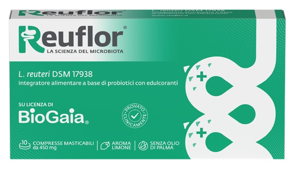 REUFLOR 10 COMPRESSE MASTICABILI AROMA LIMONE - Gruppofarmastore.it