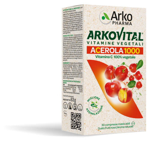 ARKOVITAL ACEROLA 1000 30 COMPRESSE MASTICABILI - Gruppofarmastore.it