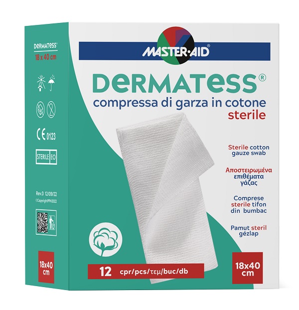 GARZA IDROFILA DERMATESS COT 18X40 12 PEZZI - Gruppofarmastore.it