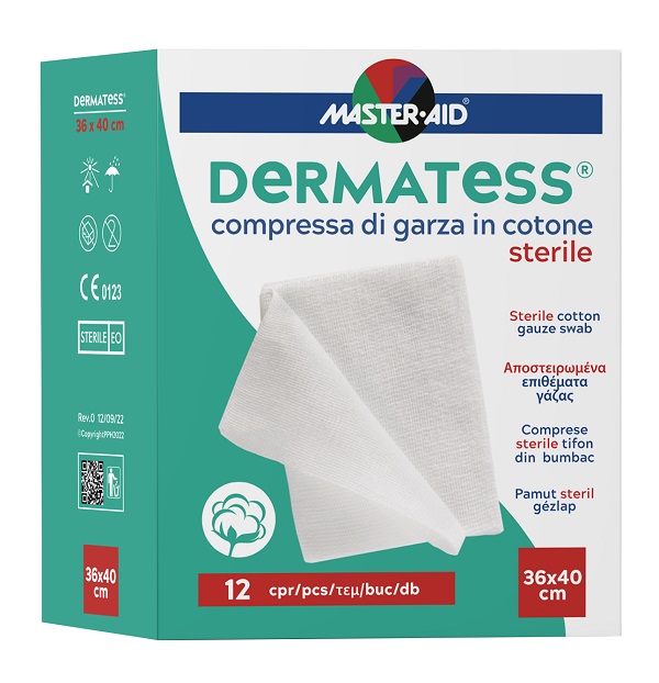 GARZA IDROFILA DERMATESS COT 36X40 12 PEZZI - Gruppofarmastore.it