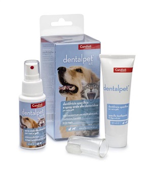 DENTALPET KIT DENTIFRICIO 50ML+SPRAY ORALE 50ML+1 DITALE - Gruppofarmastore.it