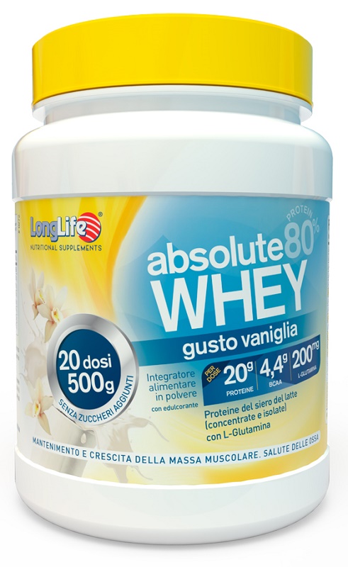 LONGLIFE ABSOLUTE WHEY VANIGLIA 500 G - Gruppofarmastore.it
