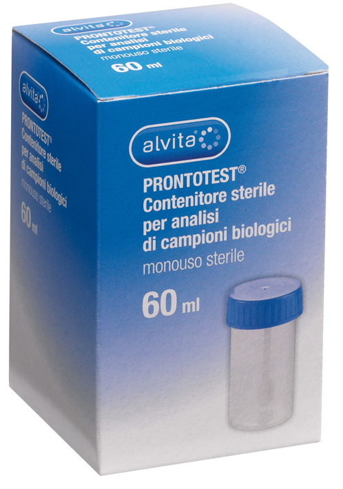 CONTENITORE ALVITA PRONTOTEST PER ANALISI DI CAMPIONI BIOLOGICI 60ML - Gruppofarmastore.it