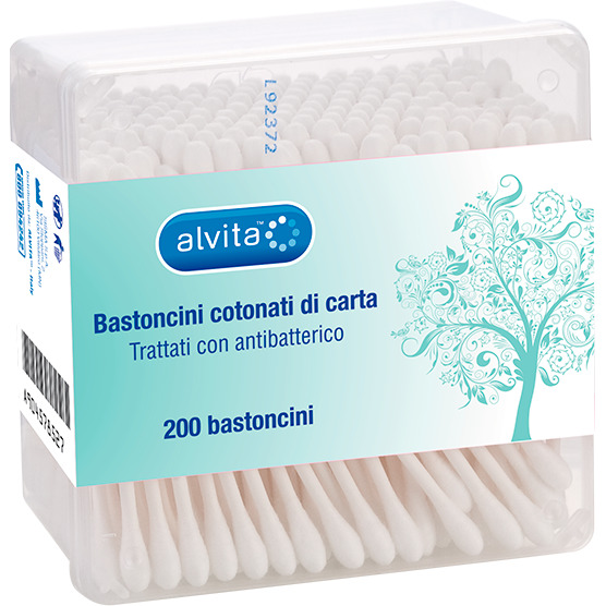 ALVITA BASTONCINI COTONATI DI CARTA 200 PEZZI - Gruppofarmastore.it