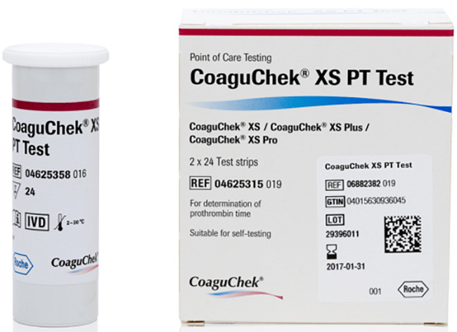STRISCE REATTIVE PER APPARECCHIO UTODIAGNOSTICO COAGUCHEK XS PT TEST 2X24 PEZZI - Gruppofarmastore.it