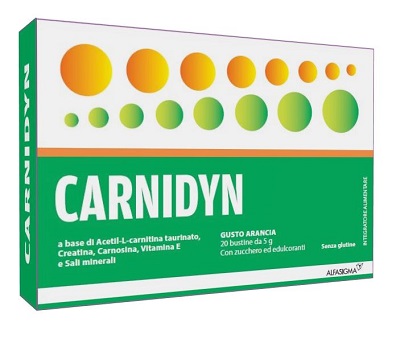 CARNIDYN 20 BUSTINE DA 5 G GUSTO ARANCIA - Gruppofarmastore.it