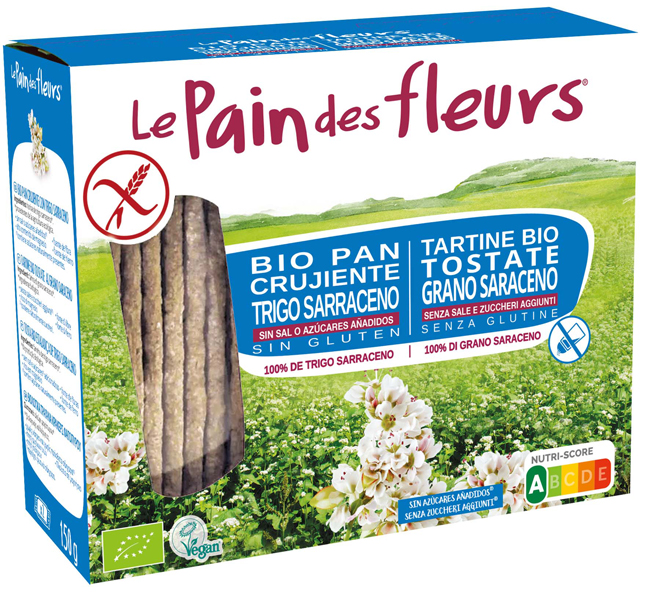 PRIMEAL PAIN DES FLEURS TARTINE TOSTATE AL GRANO SARACENO SENZA SALE SENZA ZUCCHERI AGGIUNTI SENZA LIEVITO 150 G - Gruppofarmastore.it