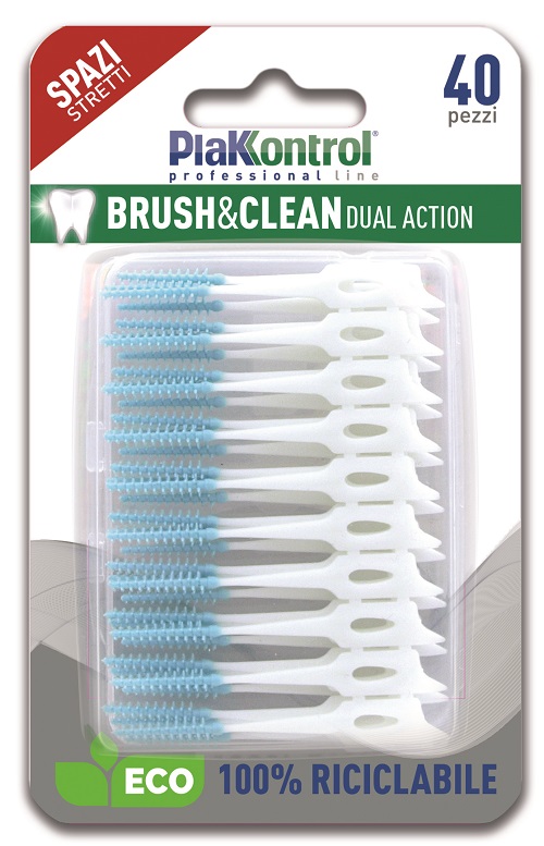 PLAKKONTROL BRUSH & CLEAN SCOVOLINI SPAZI STRETTI 40 PEZZI - Gruppofarmastore.it