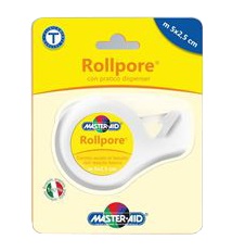 CEROTTO IN ROCCHETTO MASTER-AID ROLLPORE TESSUTO NON TESSUTO CON DISPENSER 2,5CM X 5 M - Gruppofarmastore.it