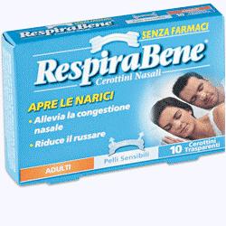 CEROTTO NASALE TRASPARENTE ADULTI RESPIRA BENE 10 PEZZI - Gruppofarmastore.it