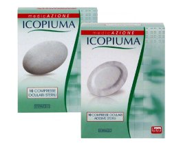 ICOPIUMA GARZA COMPRESSA OCULARE DI COTONE 10 PEZZI - Gruppofarmastore.it