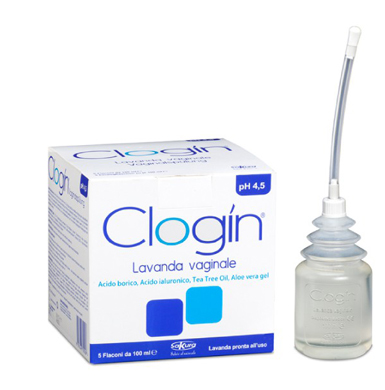 CLOGIN LAVANDA VAGINALE 5 FLACONI DA 100 ML + 5 CANNULE VAGINALI MONOUSO - Gruppofarmastore.it