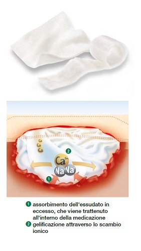 MEDICAZIONE STERILE IN ALGINATO DI CALCIO COMPRESSA SUPRASORB A 5X5 CM 10 PEZZI - Gruppofarmastore.it